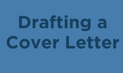 drafting a cover letter